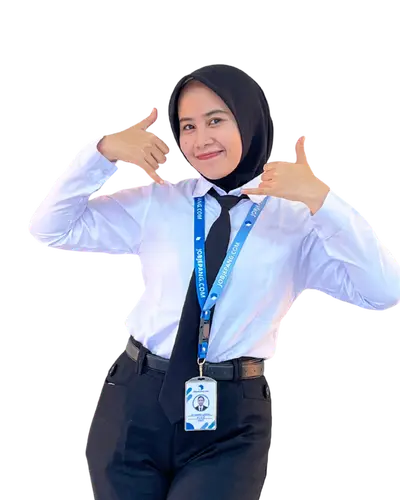 Pekerja Indonesia dengan smartphone