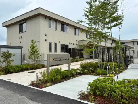 Tampak depan asrama Oneness Court di Osaki, Miyagi